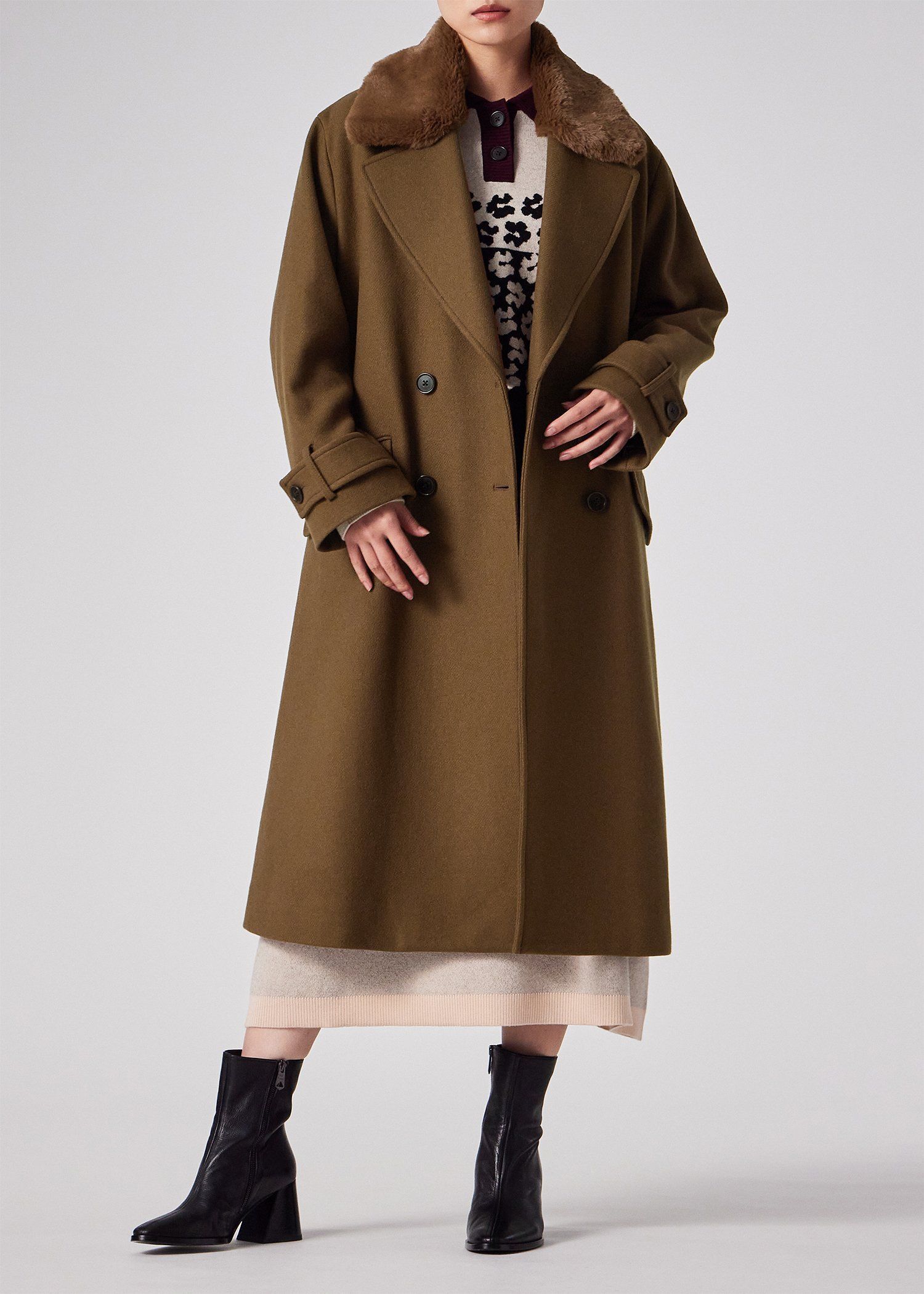 ウィメンズ ウールカルゼ ロングコート