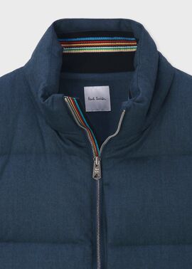 ウールフランネル ダウンジャケット（ダークブルー） ｜ポール・スミス