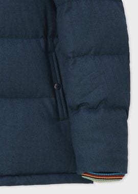 ウールフランネル ダウンジャケット（ダークブルー） ｜ポール・スミス