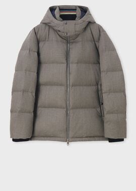 ウールフランネル ダウンジャケット