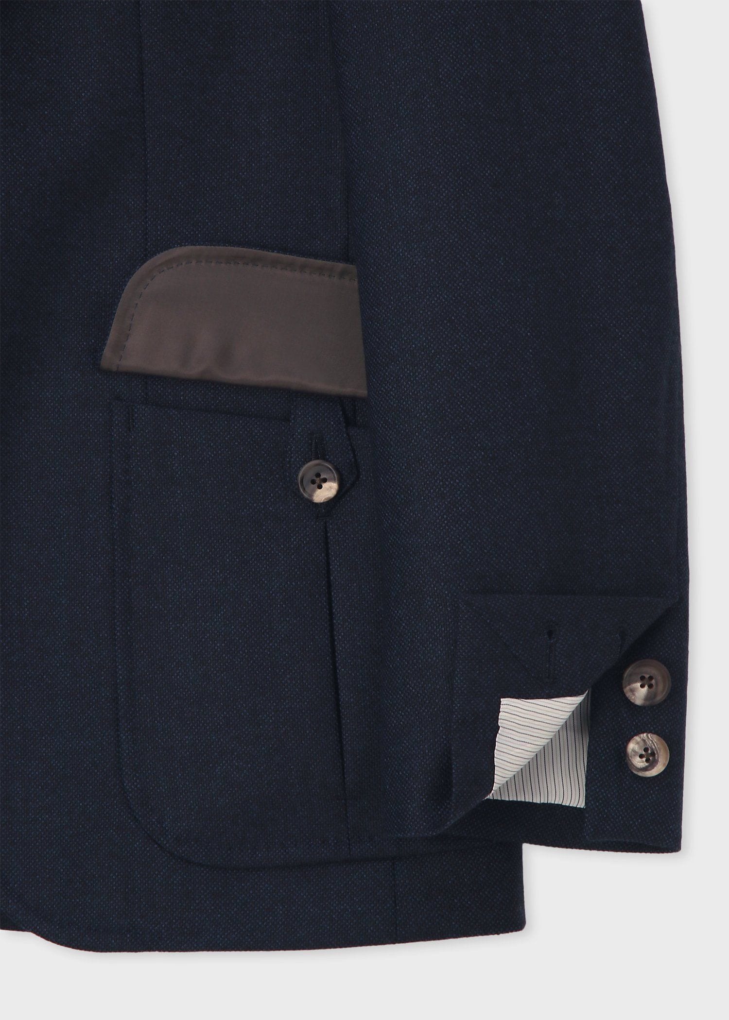 ピンチェックウール 2Bジャケット（ネイビー） ｜ポール・スミス