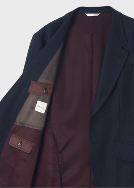 ピンチェックウール 2Bジャケット（ネイビー） ｜ポール・スミス