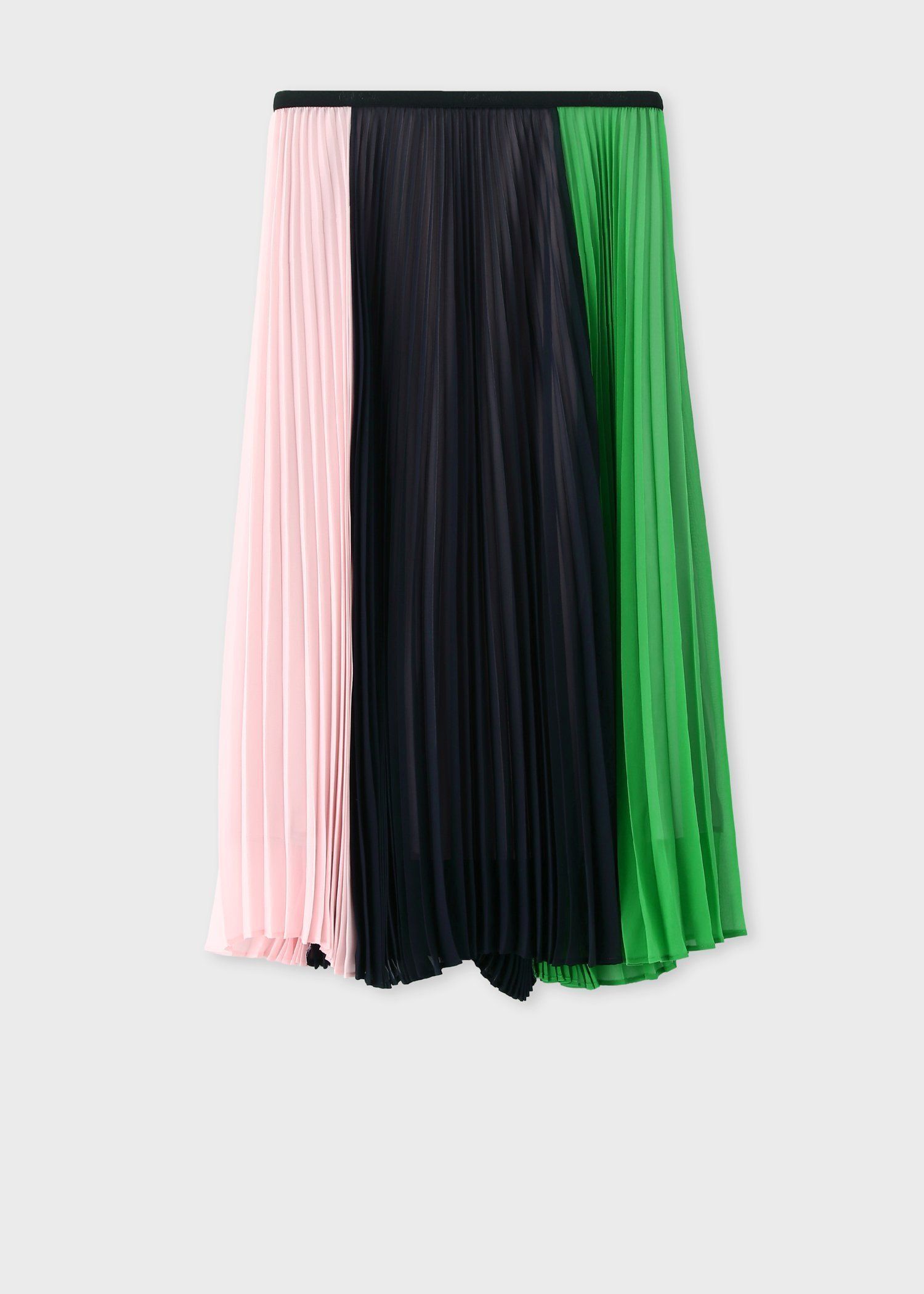 ウィメンズ ブロッキング プリーツ スカート