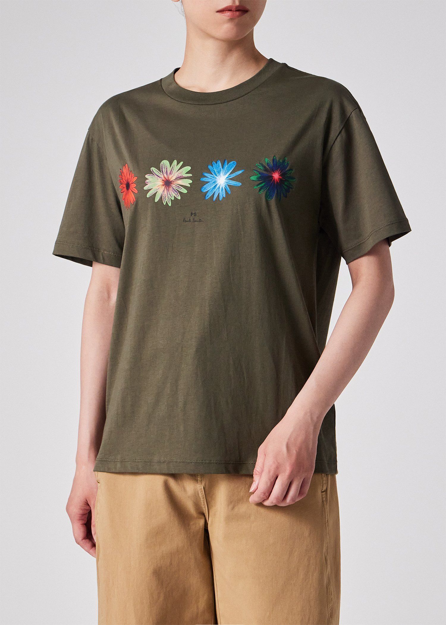 ウィメンズ マルチ フローラル プリント 半袖Tシャツ