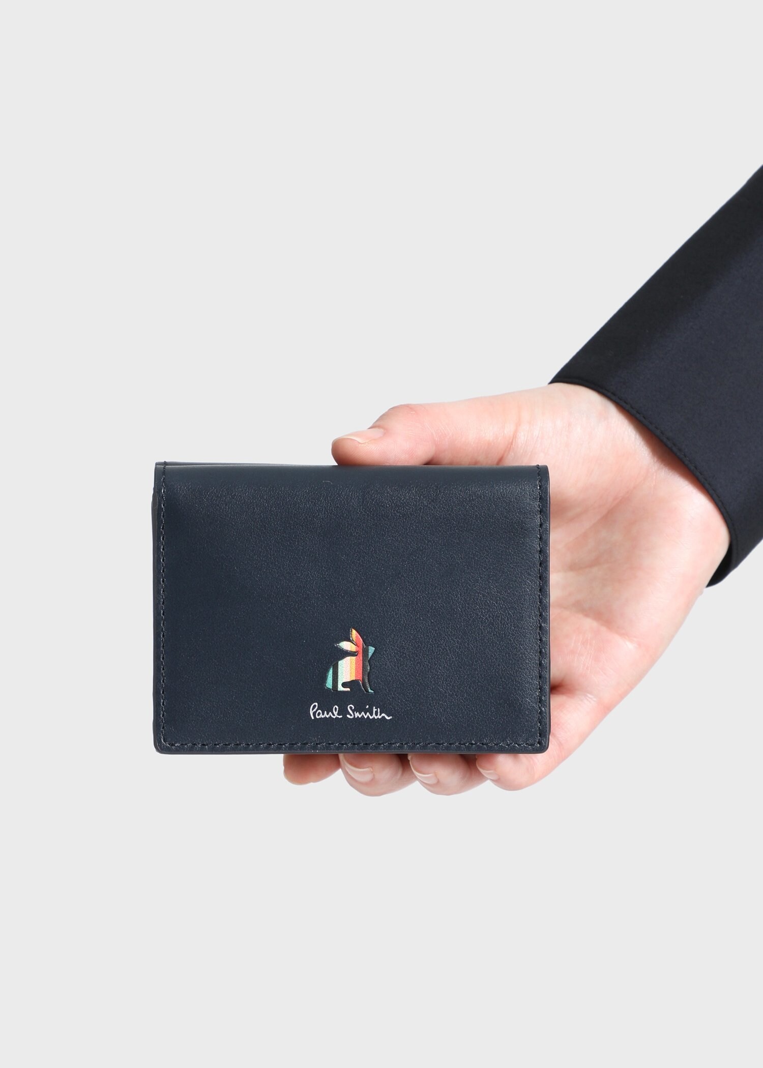 マーケトリーストライプラビット 3つ折り財布