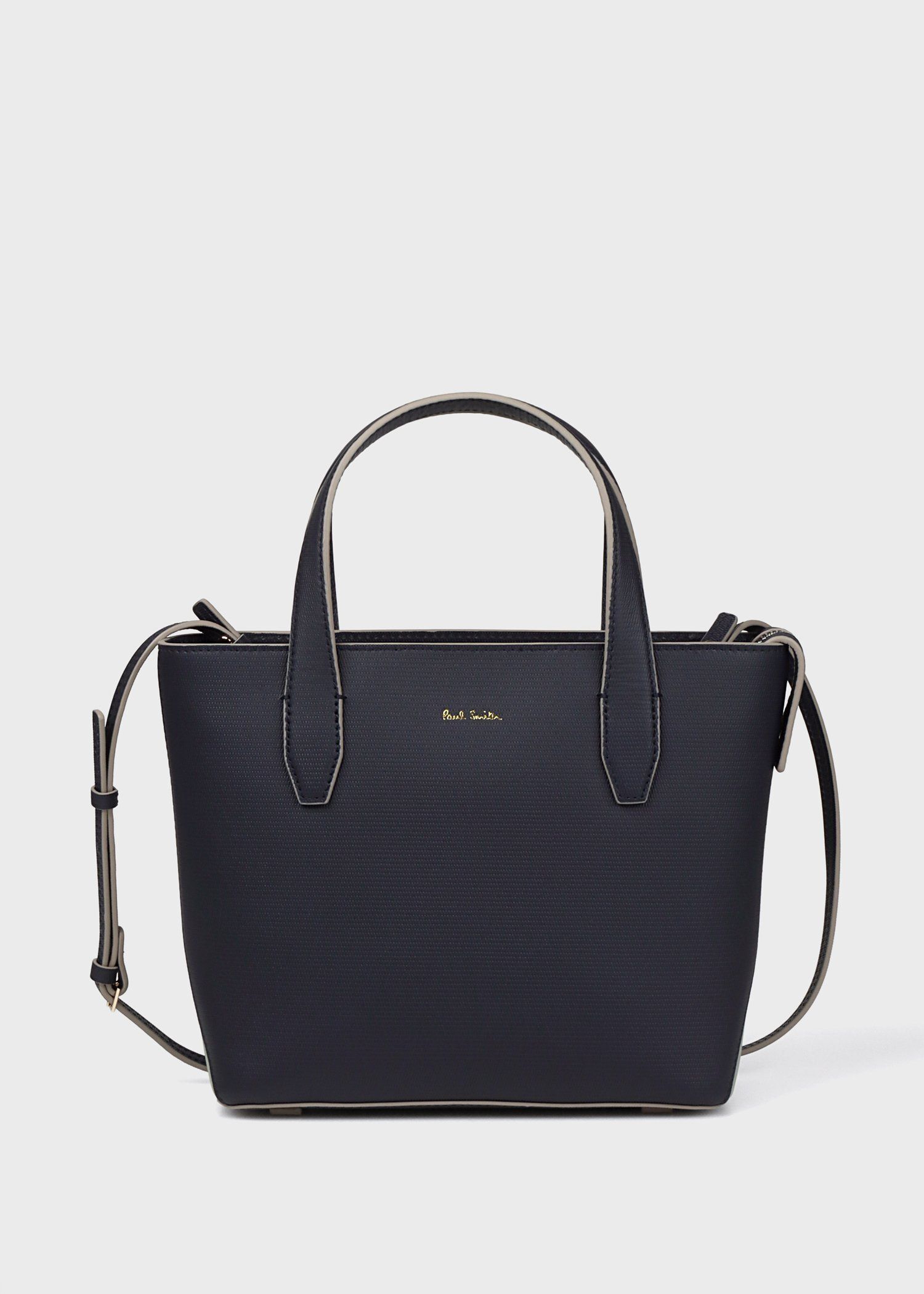 カラーブロックレザー ハンドバッグ