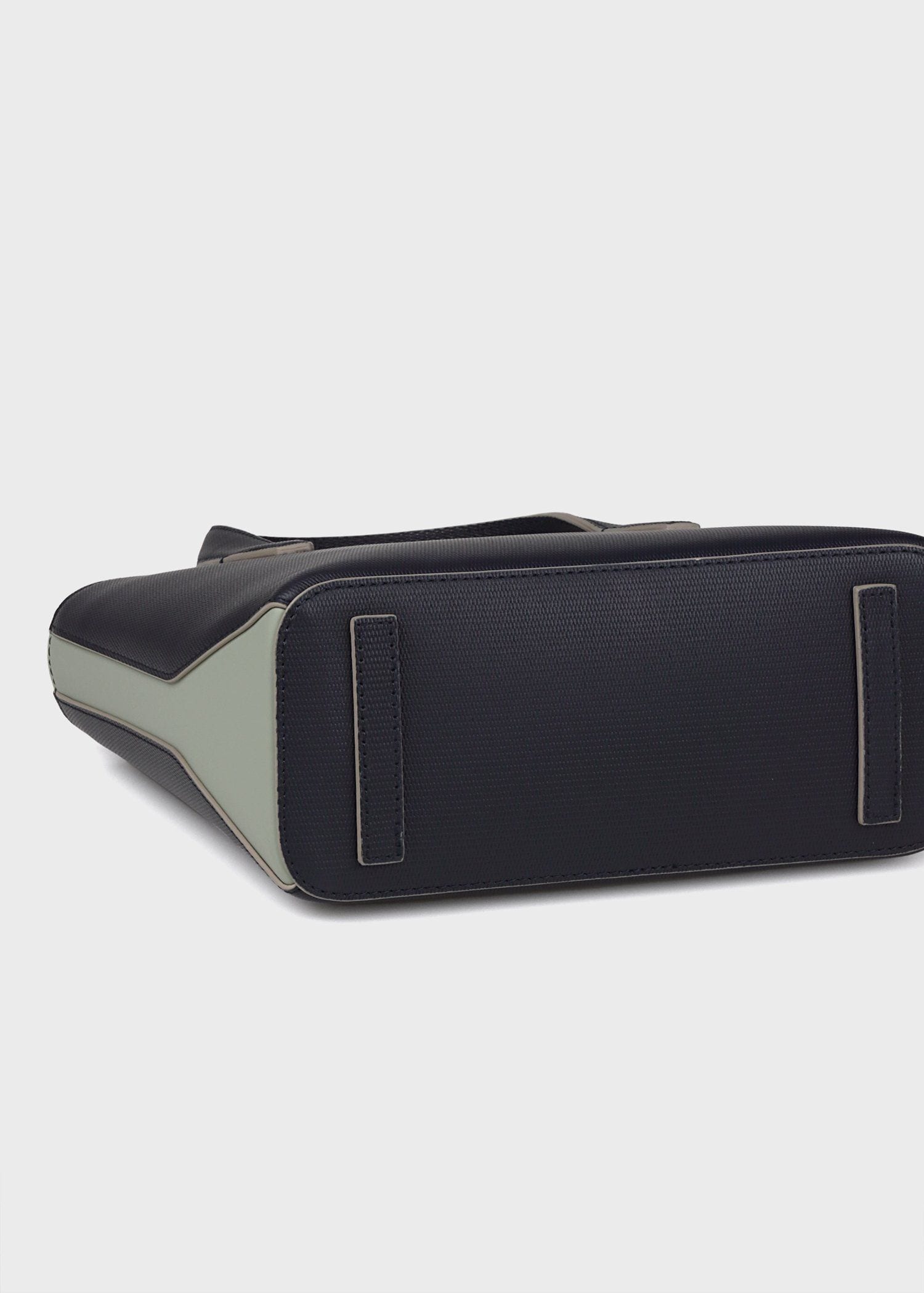 カラーブロックレザー ハンドバッグ