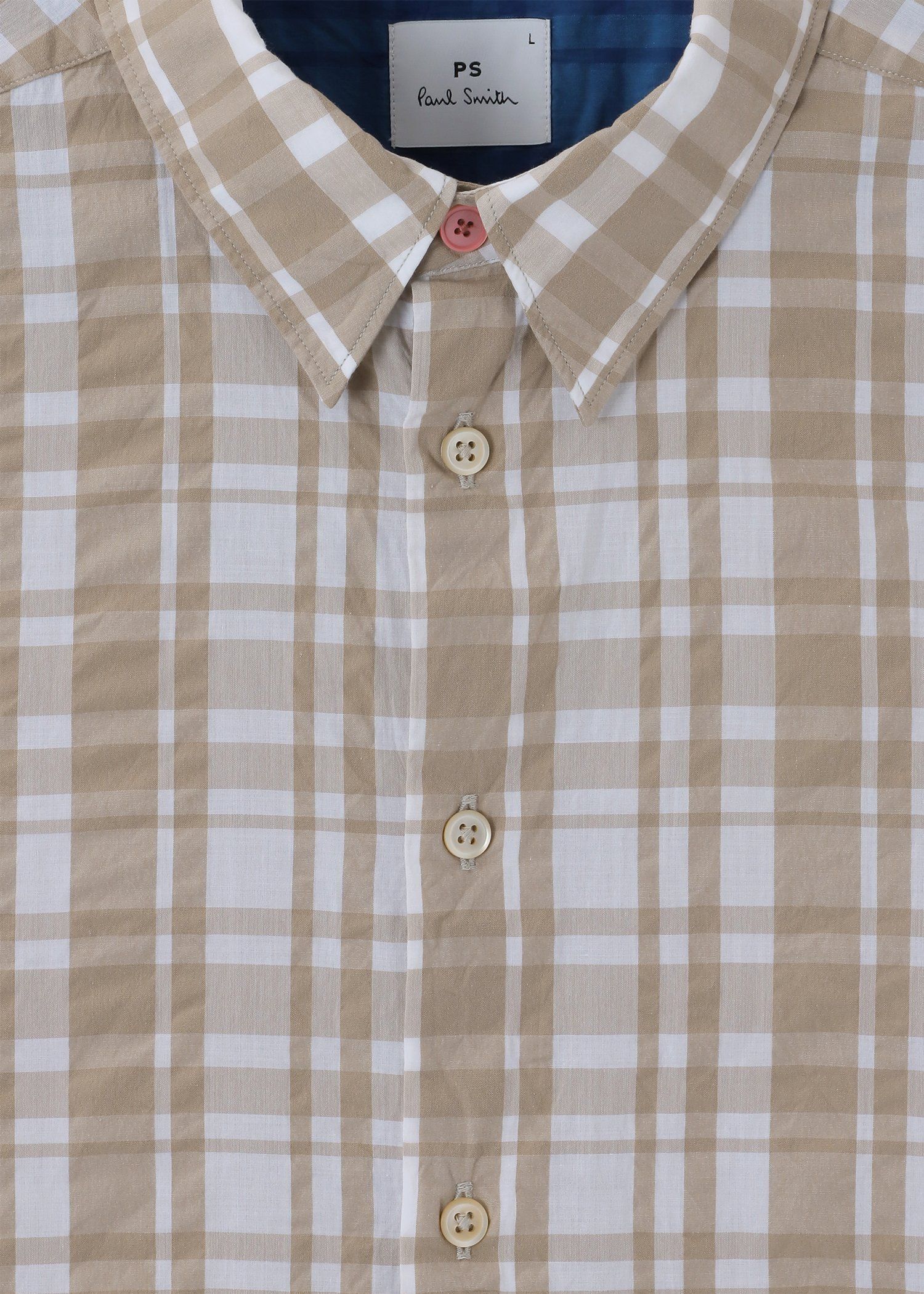 シアサッカー チェックシャツ