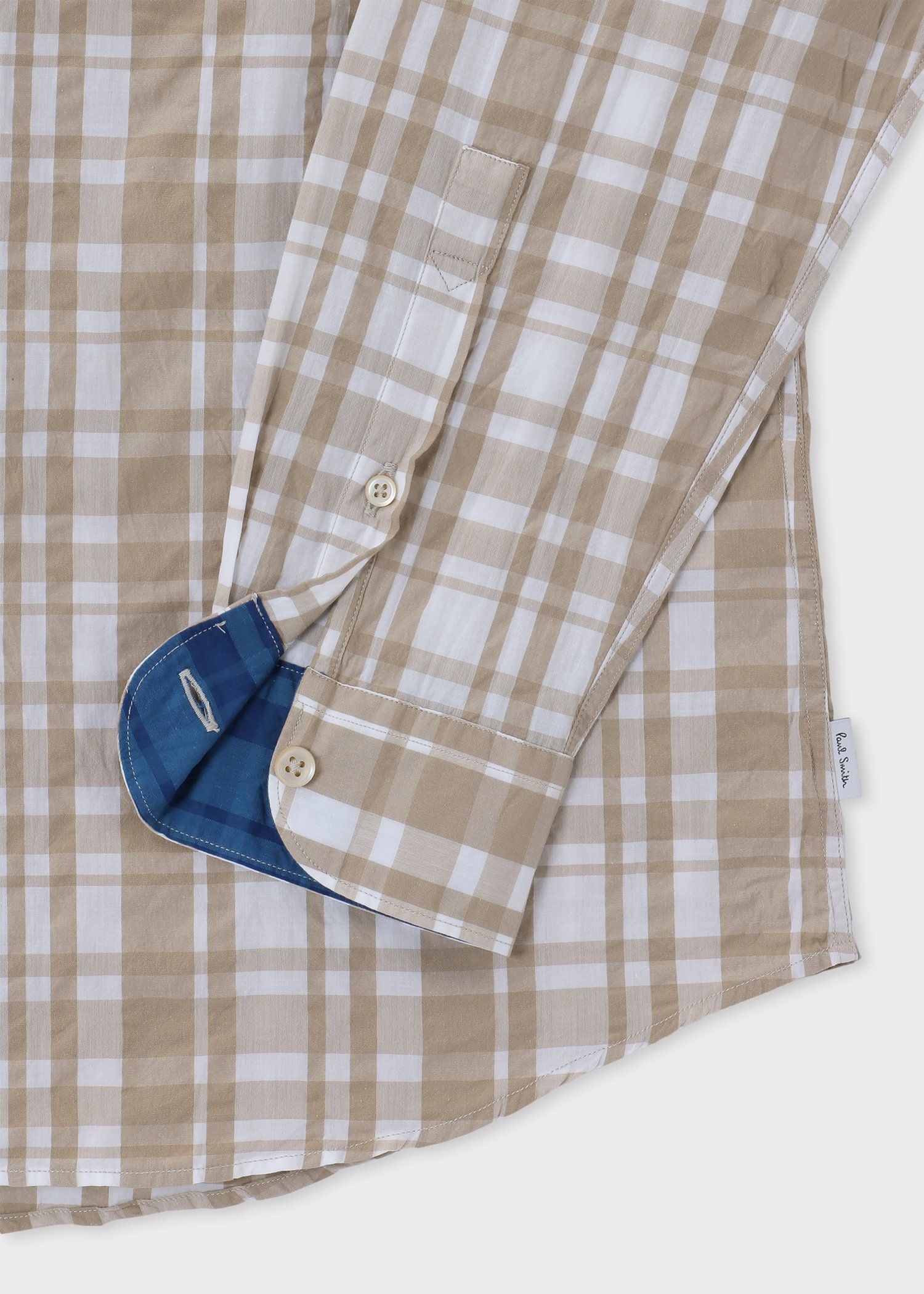 シアサッカー チェックシャツ