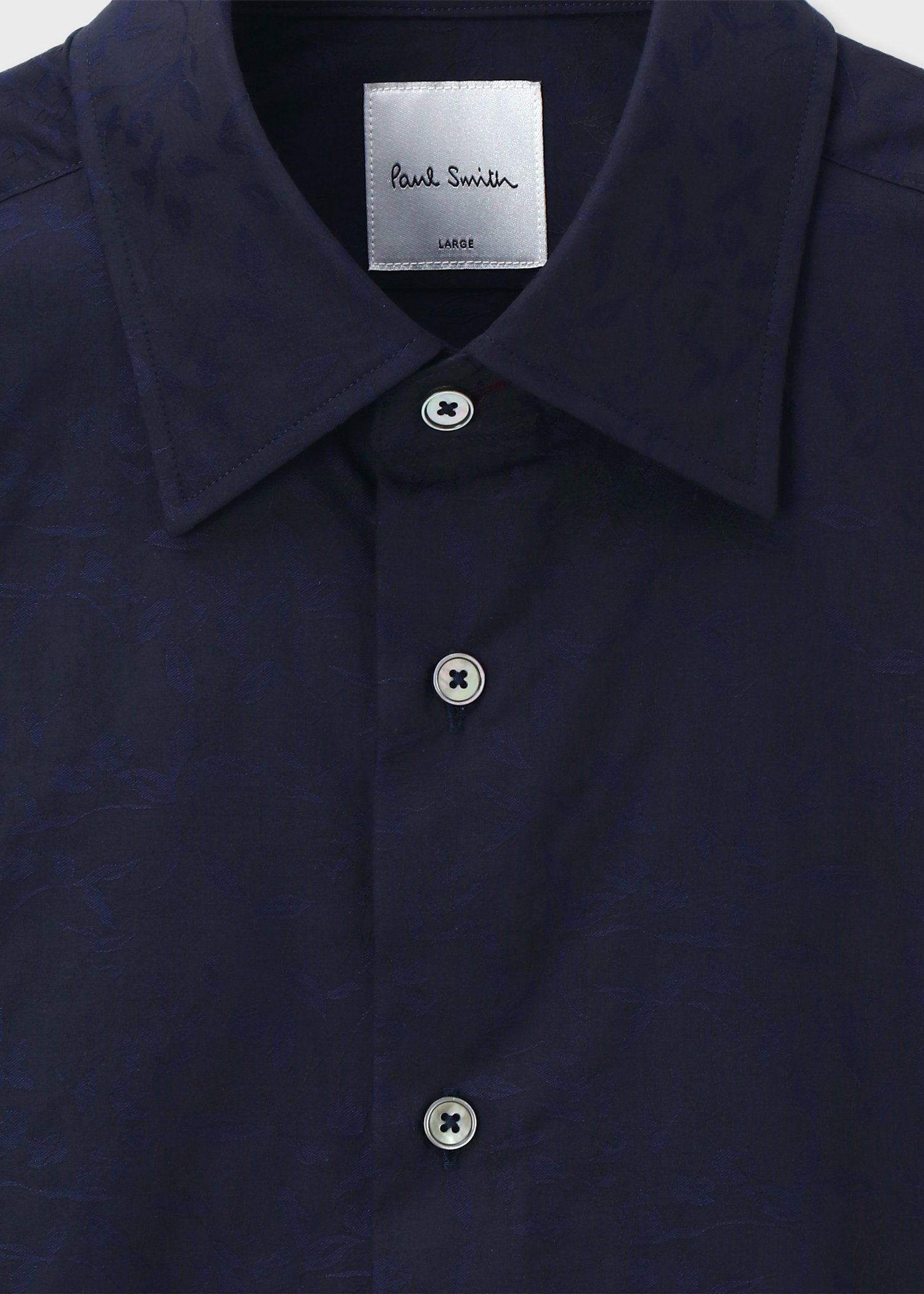 "Ink floral"ジャカード ドレスシャツ