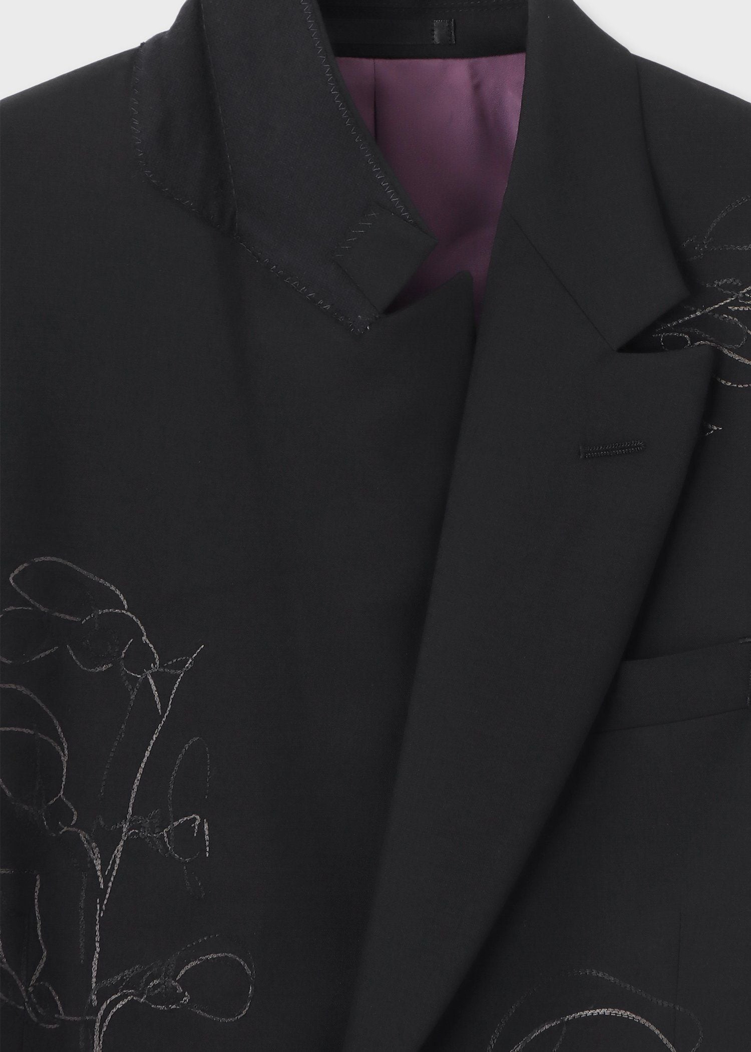 フローラルエンブロイダリー シングル2B ジャケット