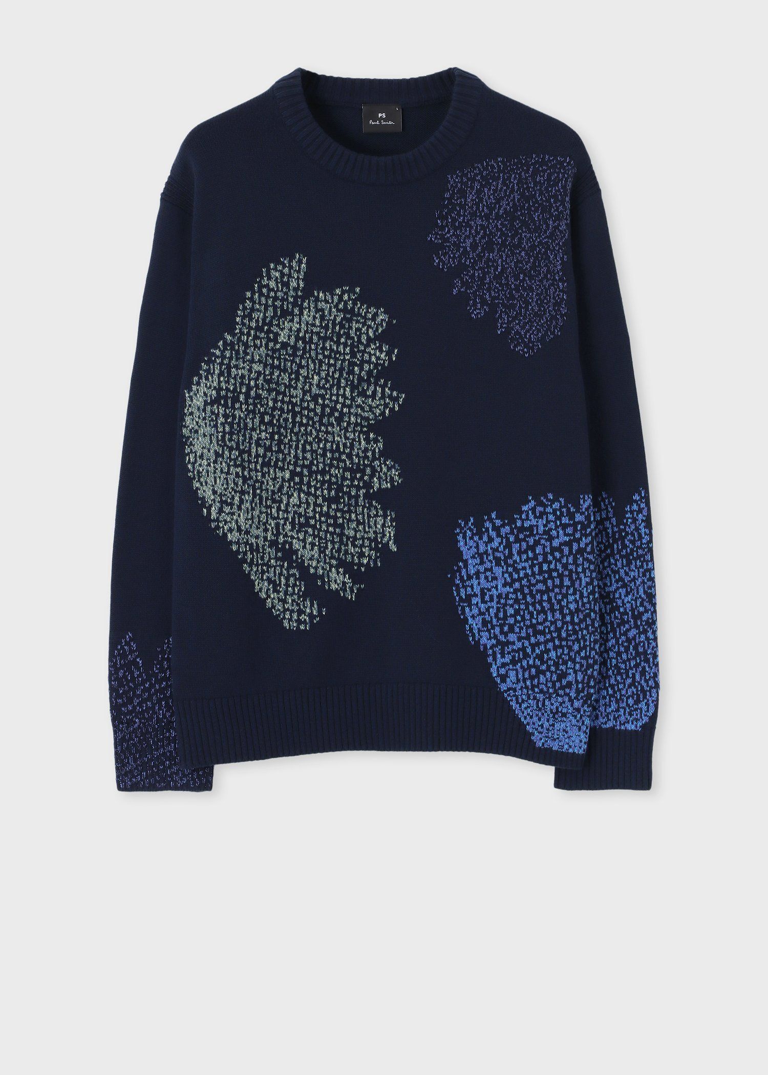 "Half Tone Floral" クルーネックニット