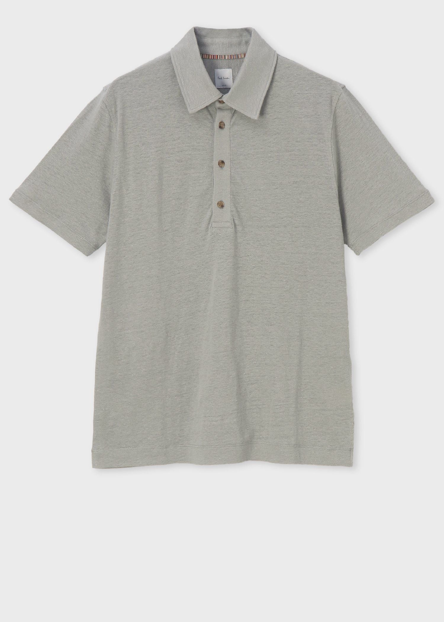 カラーリネン 鹿の子 ポロシャツ