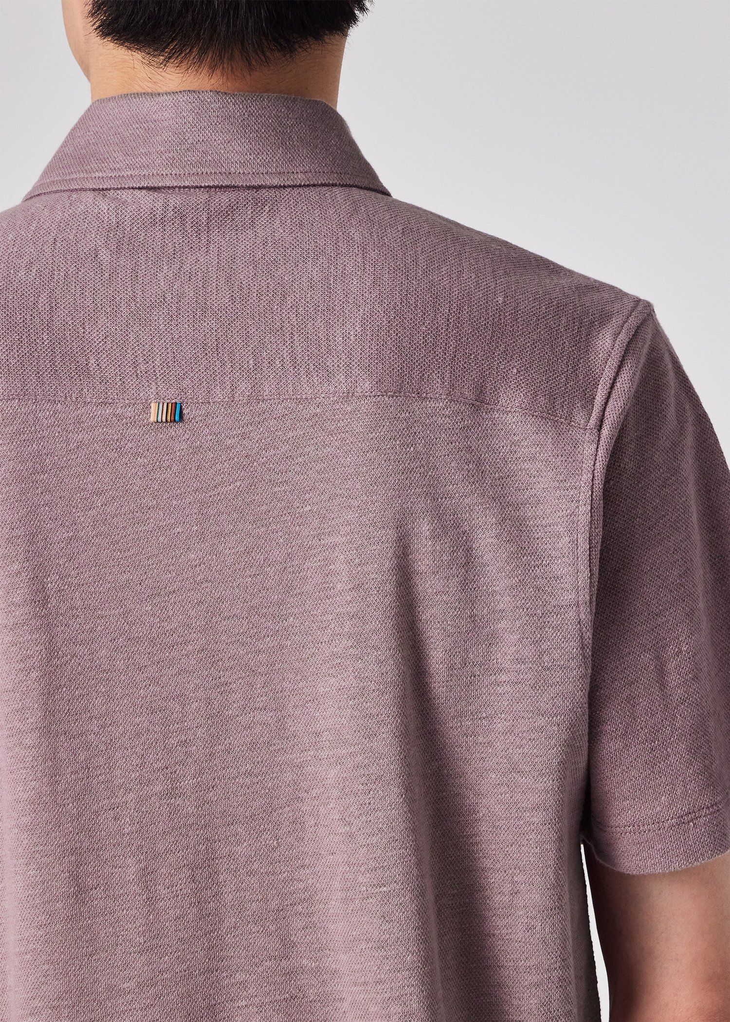 カラーリネン 鹿の子 ポロシャツ