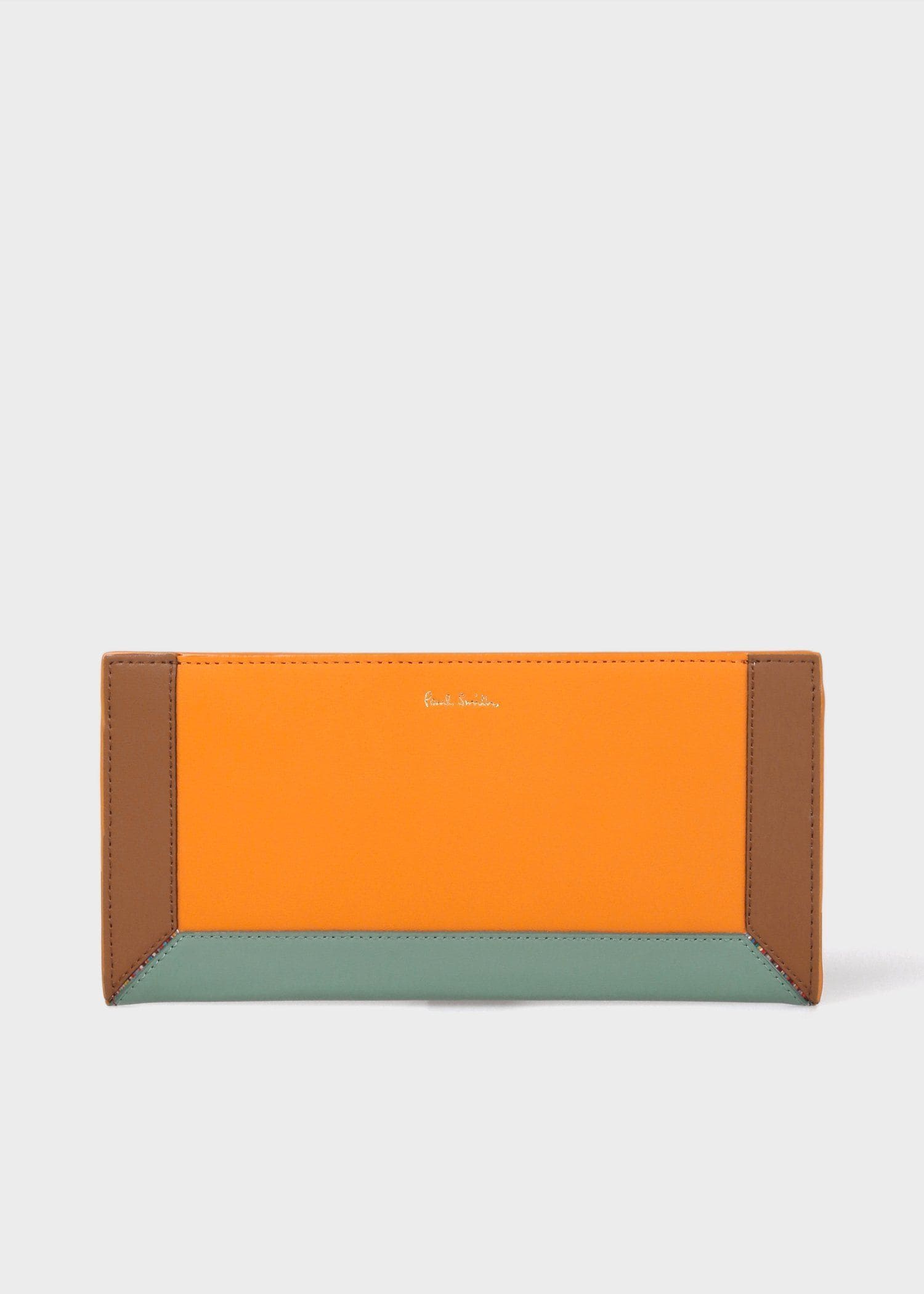 コントラストカラーブロック 長財布