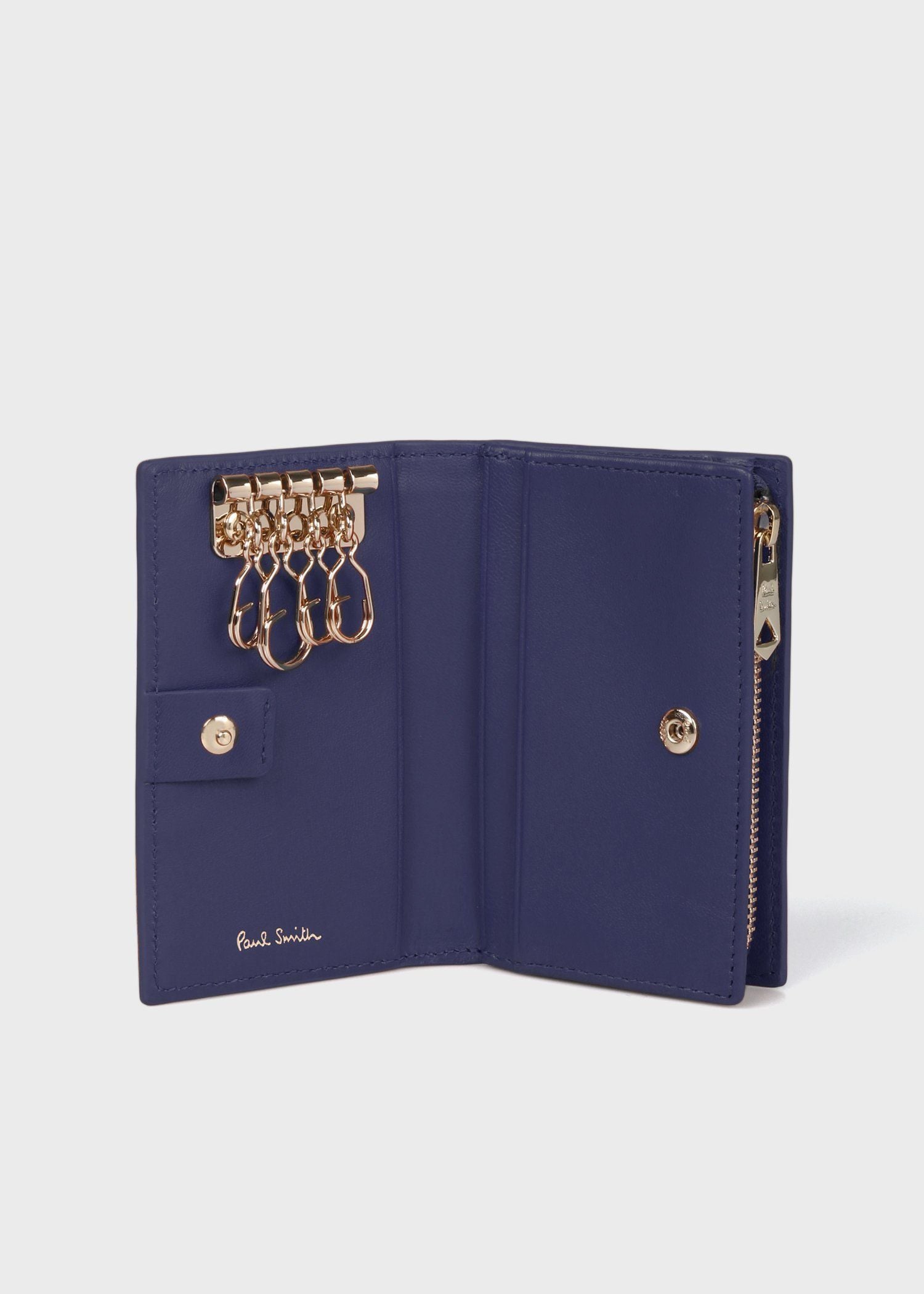 ストライプインセット コイン＆キーケース