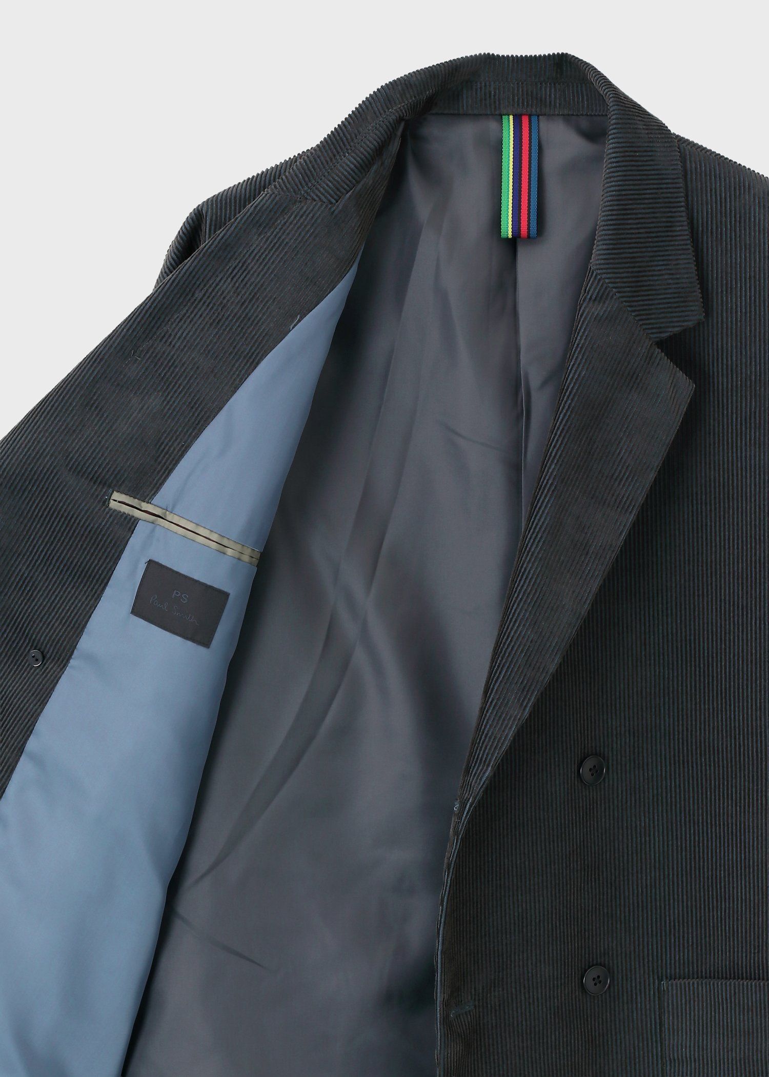 コーデュロイ ダブルブレスト ジャケット（ブルー） ｜ポール・スミス