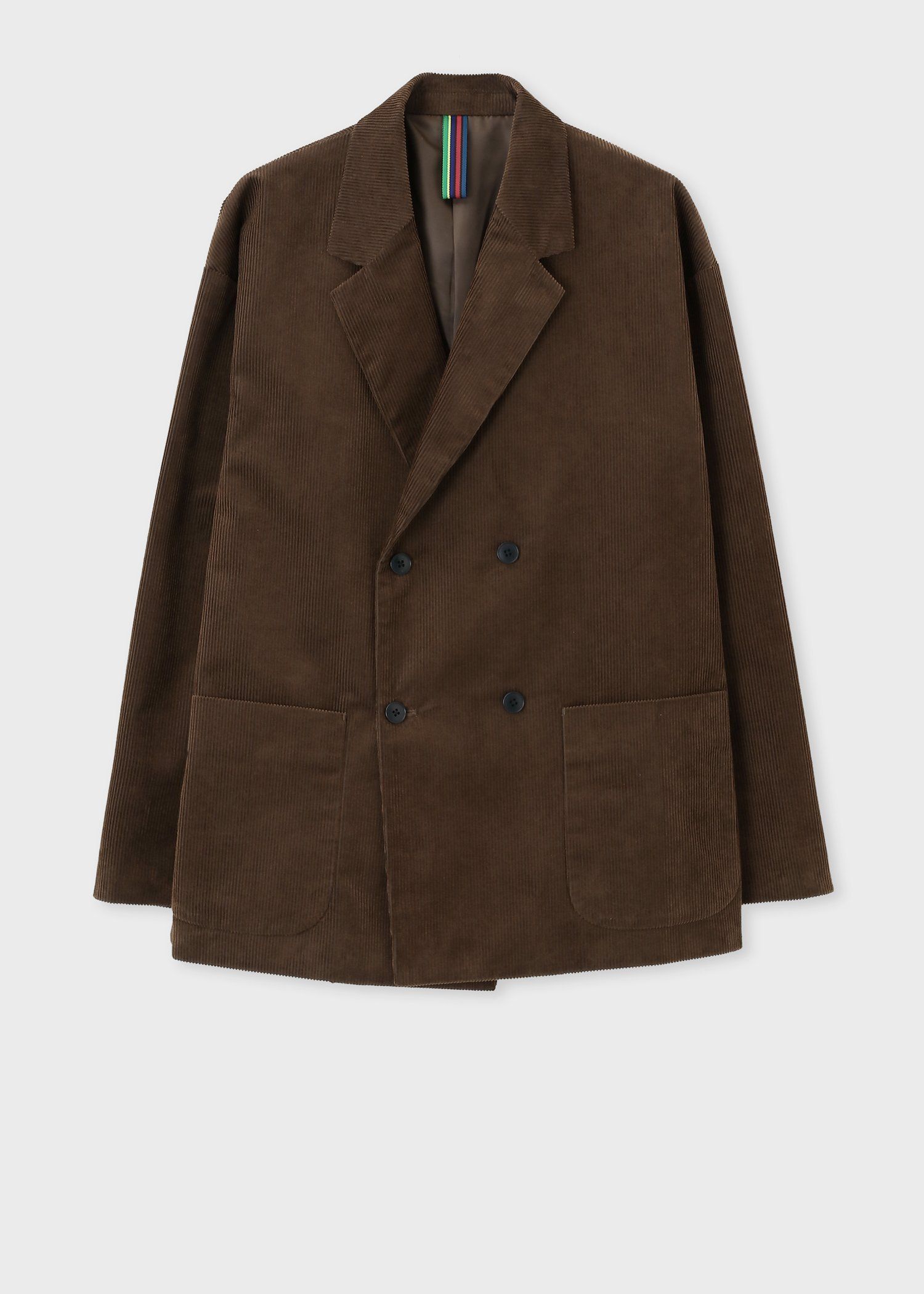 コーデュロイ ダブルブレスト ジャケット（ブラウン） ｜ポール・スミス