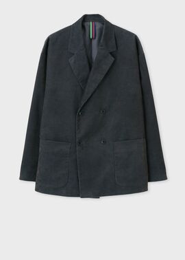 コーデュロイ ダブルブレスト ジャケット（ブルー） ｜ポール・スミス