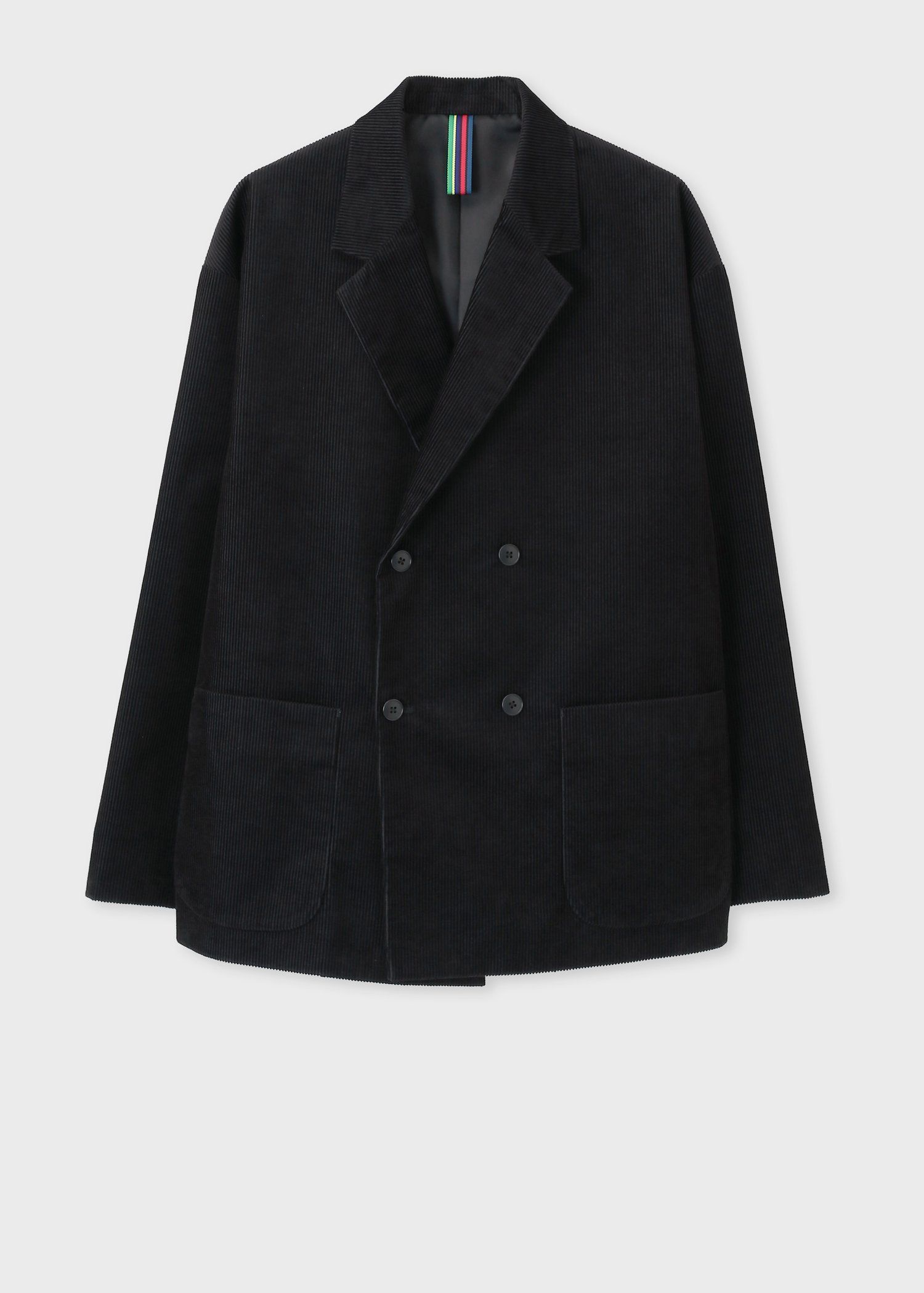 コーデュロイ ダブルブレスト ジャケット（ブラック） ｜ポール・スミス