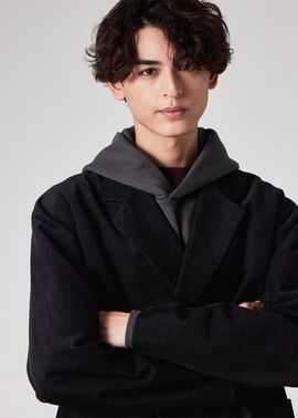 コーデュロイ ダブルブレスト ジャケット（ブラック） ｜ポール・スミス