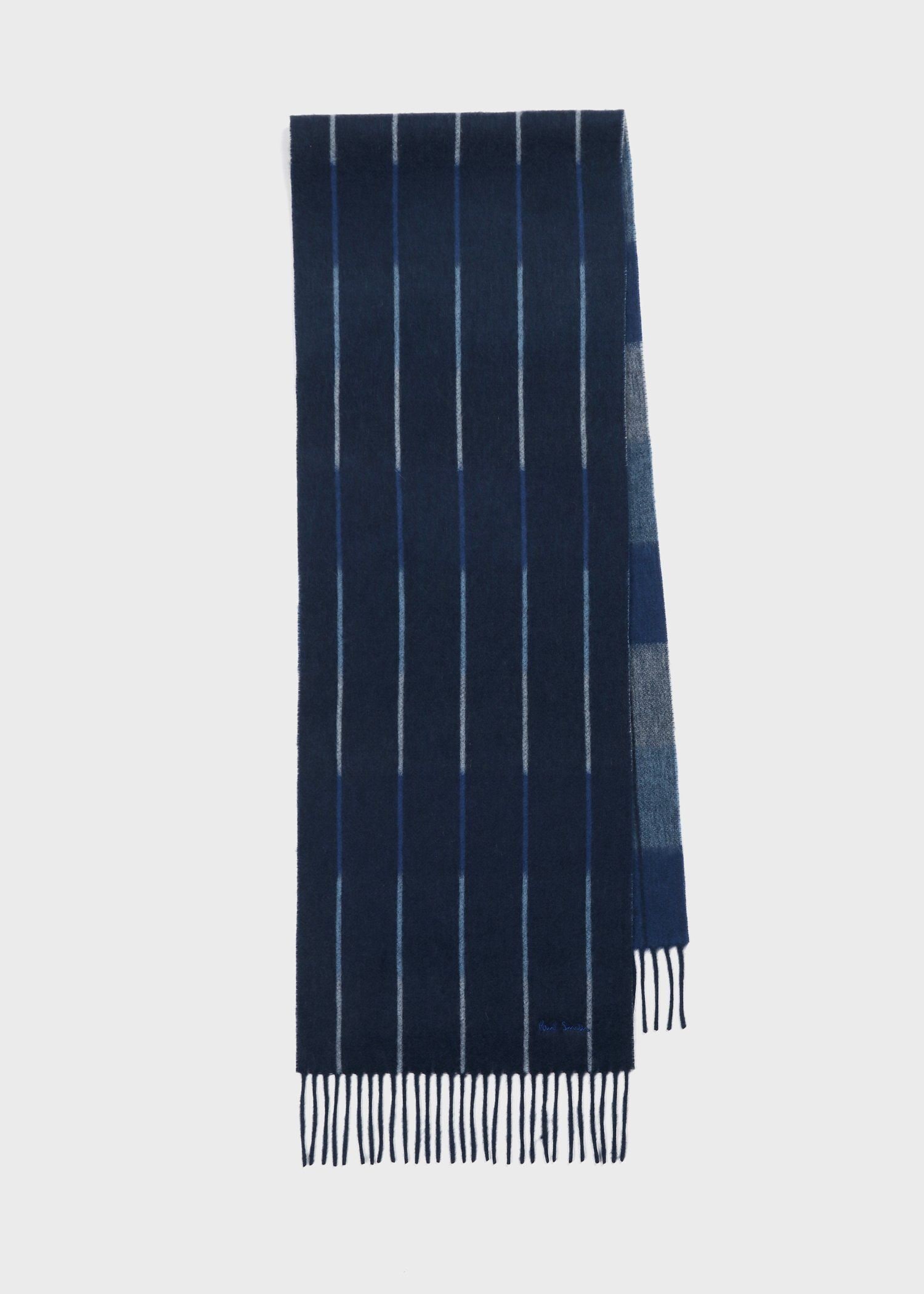 グラデーションジャカード マフラー（ネイビー） ｜ポール・スミス
