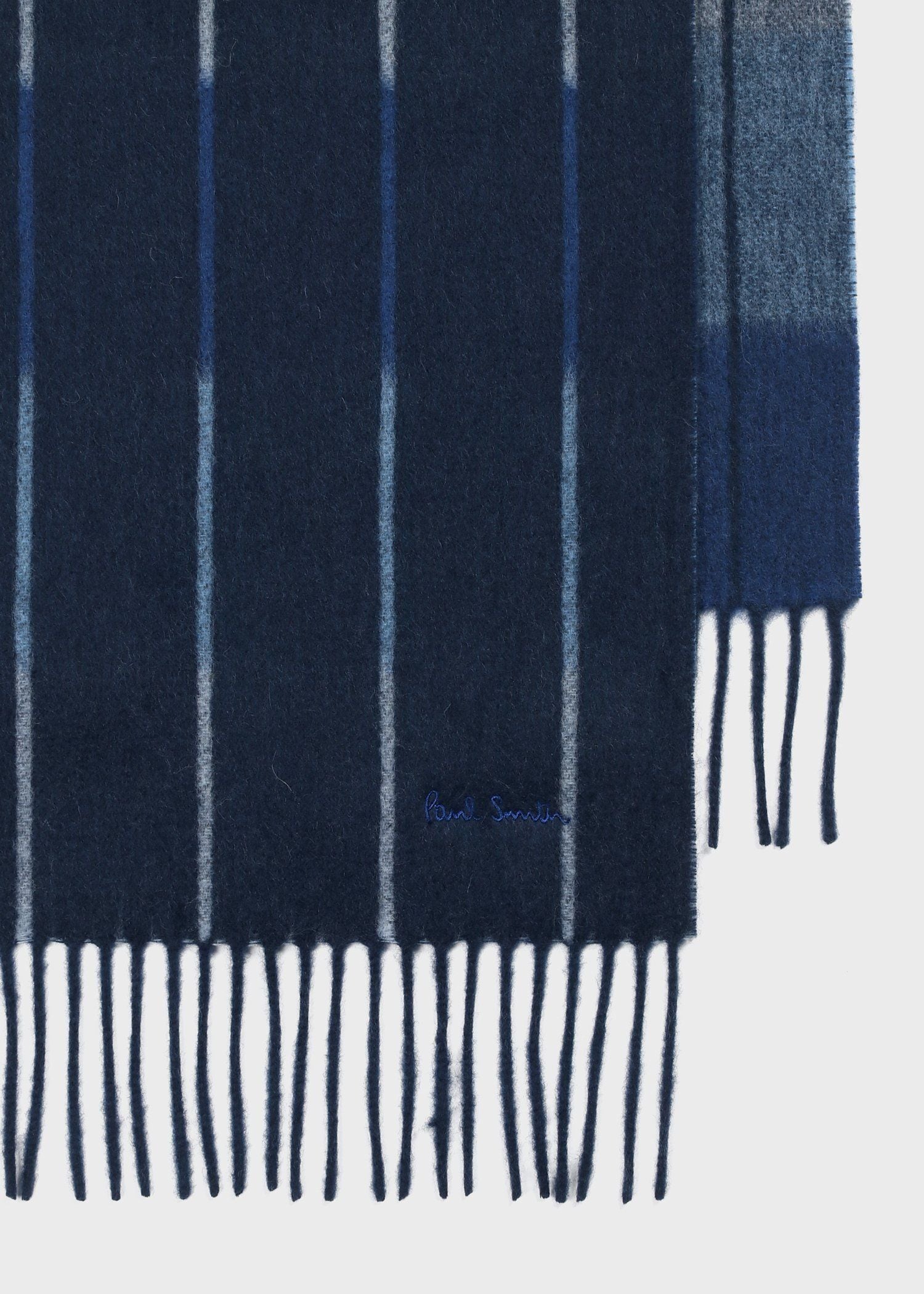 グラデーションジャカード マフラー（ネイビー） ｜ポール・スミス