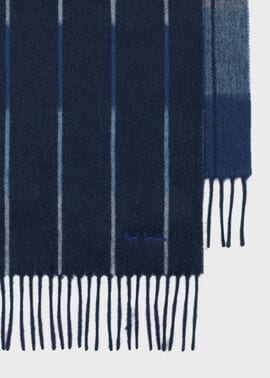 グラデーションジャカード マフラー（ネイビー） ｜ポール・スミス