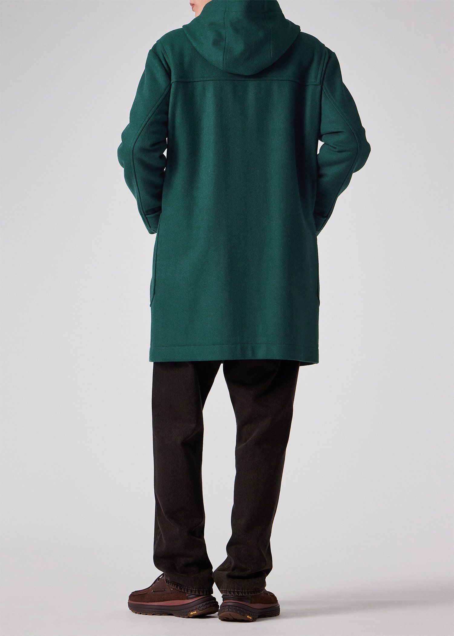 ブラッシュドメルトンツイル フーデッドコート
