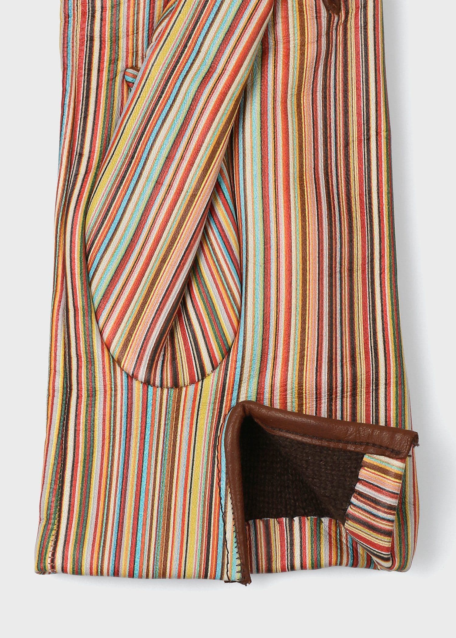 ウィメンズ "Signature Stripe" レザーグローブ