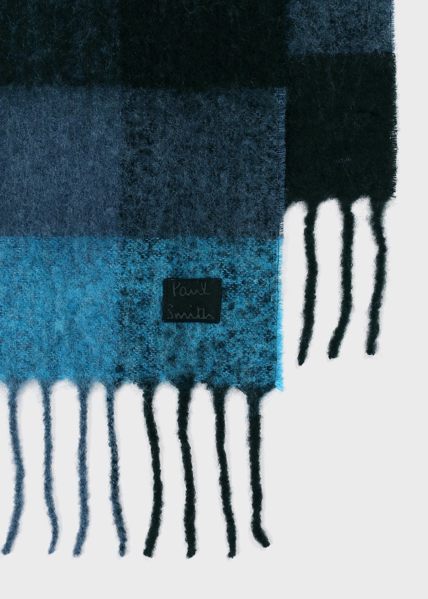 ウィメンズ ソフトメリノ チェック マフラー（ネイビー） ｜ポール・スミス