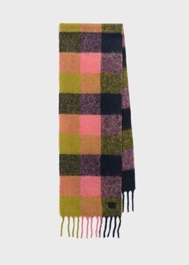 ウィメンズ ソフトメリノ チェック マフラー