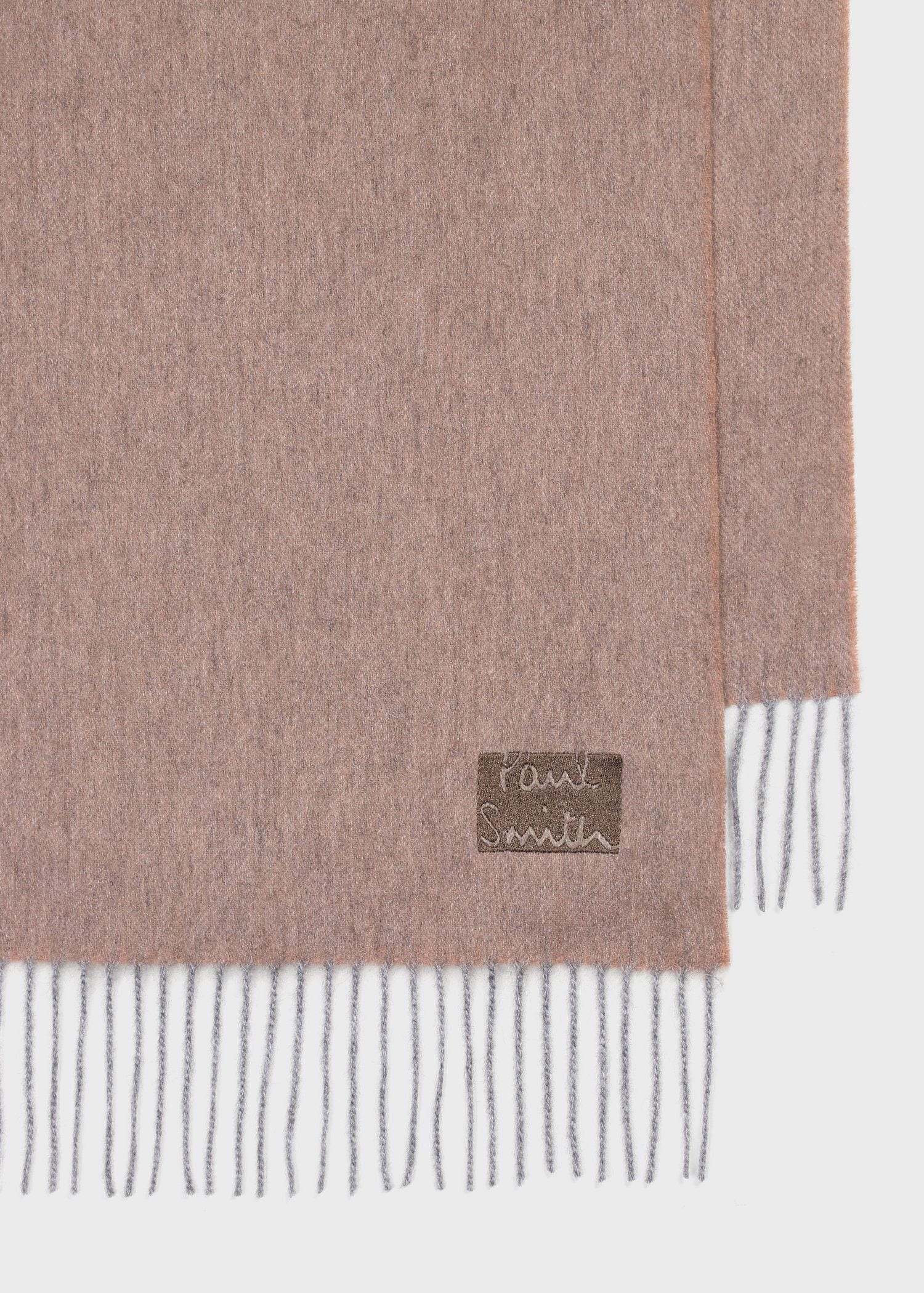 "Cropped Logo" カシミヤマフラー