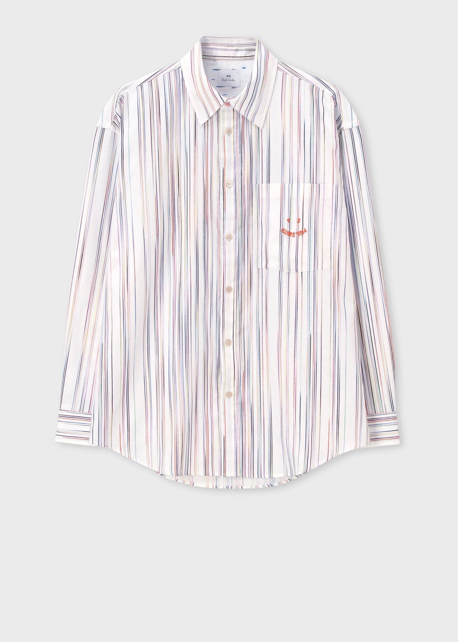 Paul Smith ホワイトストライプ 長袖シャツ M ワイシャツ　メンズ コンビネーションストライプ ボタンダウンシャツ ｜ポール・スミス