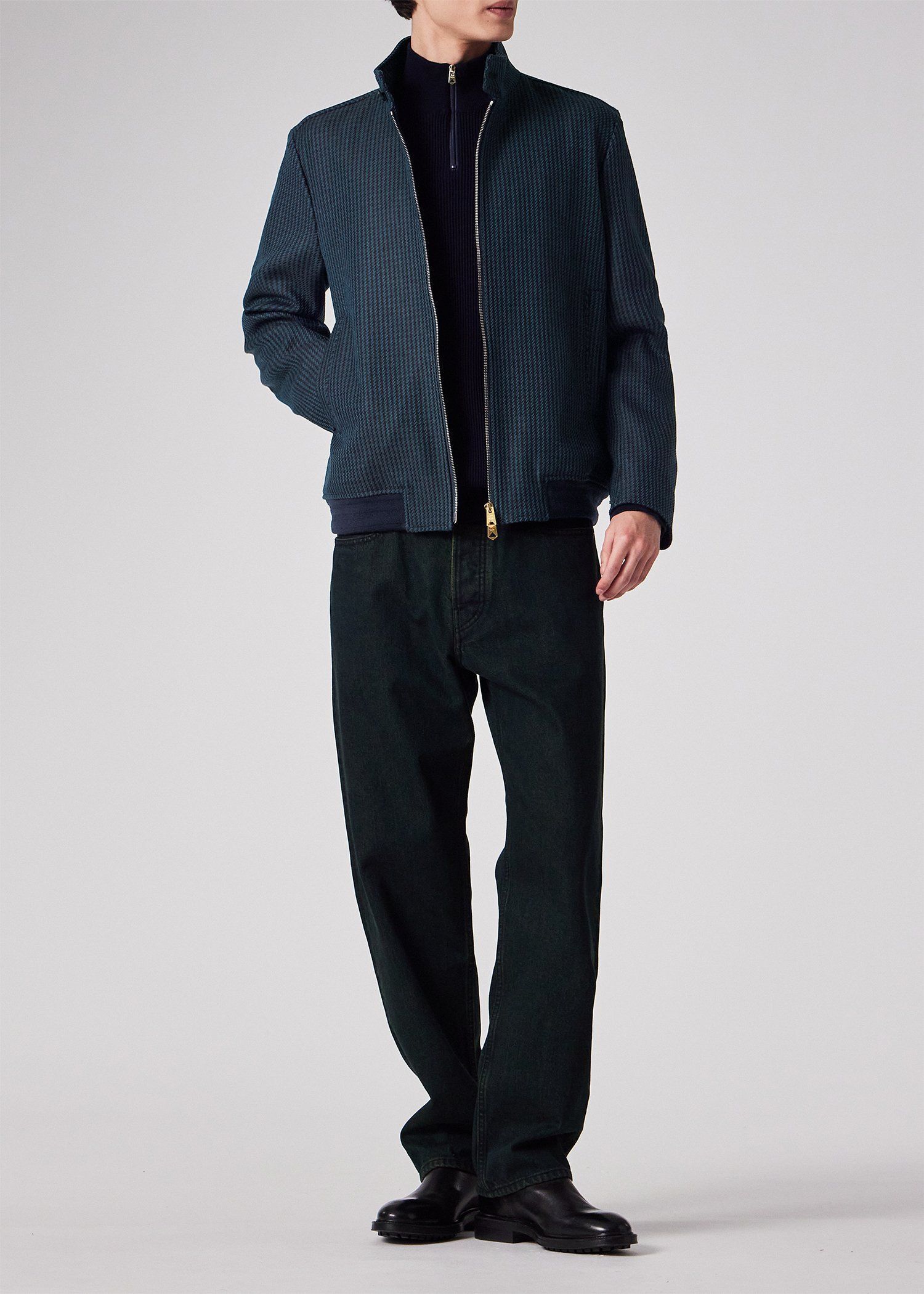 新品 ポールスミス 10A ネイビー ジャケット 定価43340円 ソリッド ウールストレッチ ジャケット 'A Suit To Travel In