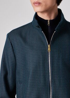 クラシックチェック スタンドカラーブルゾン（ネイビー） ｜ポール・スミス