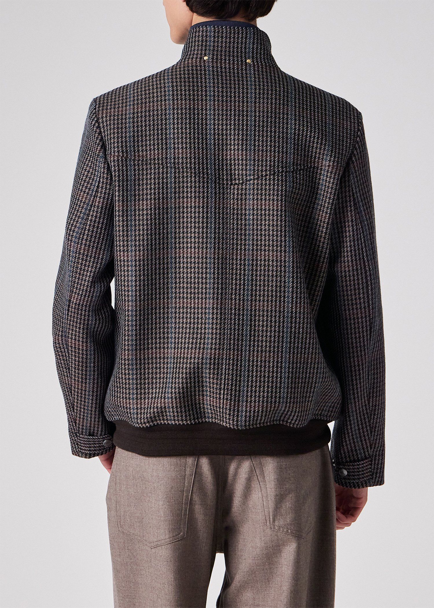 クラシックチェック スタンドカラーブルゾン