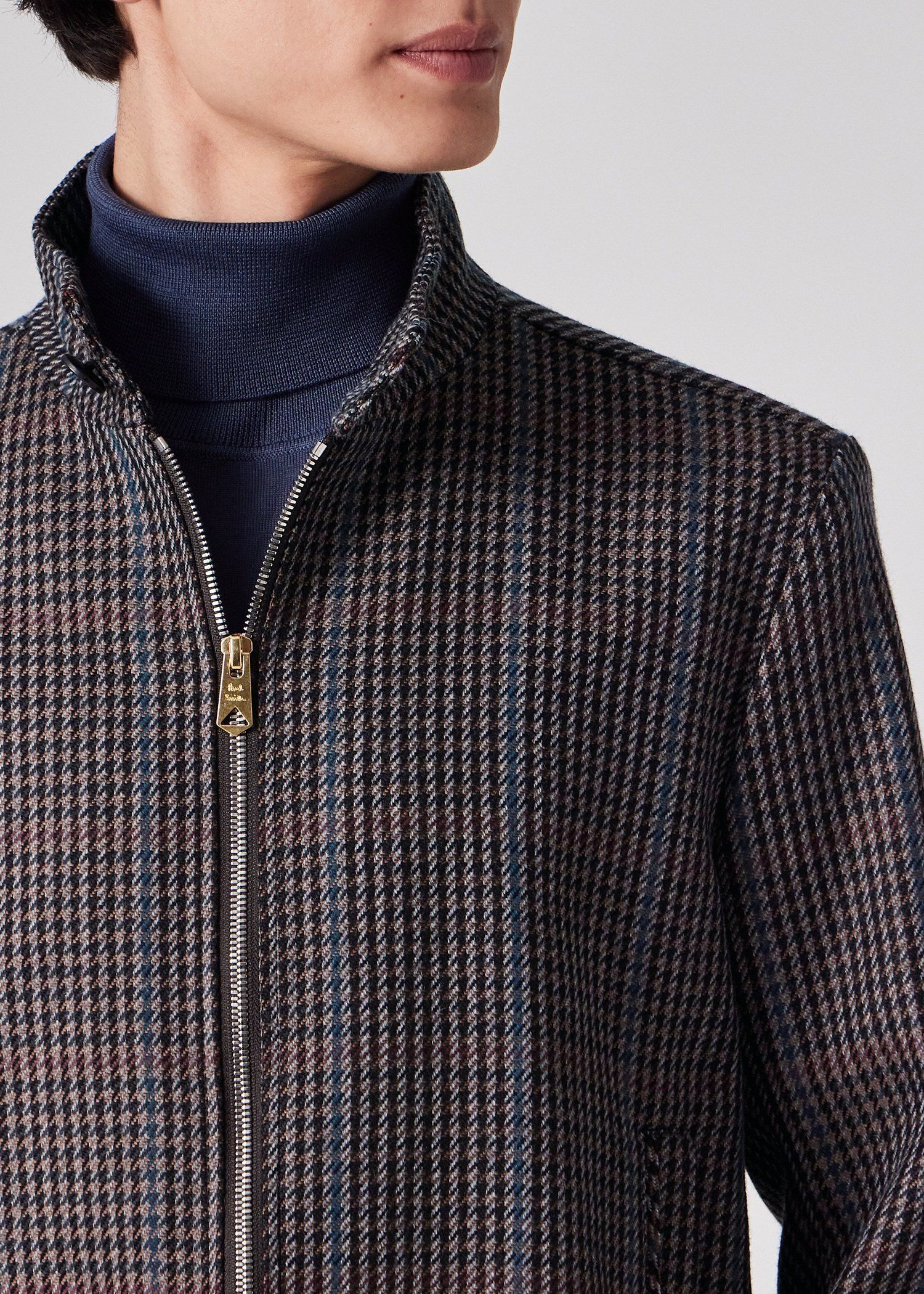 クラシックチェック スタンドカラーブルゾン