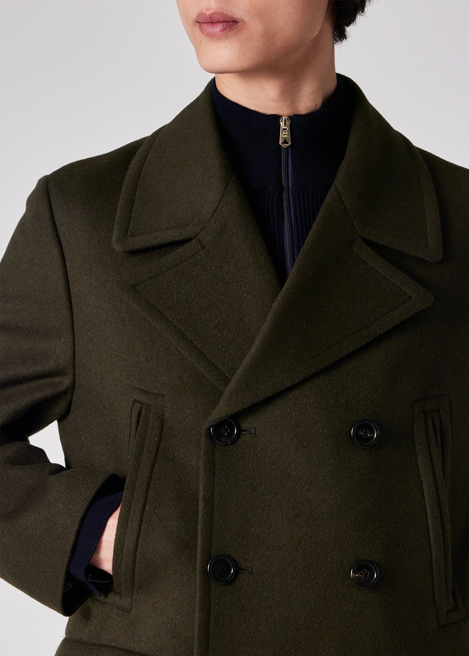 ソフトメルトン ピーコート（ダークグリーン） ｜ポール・スミス