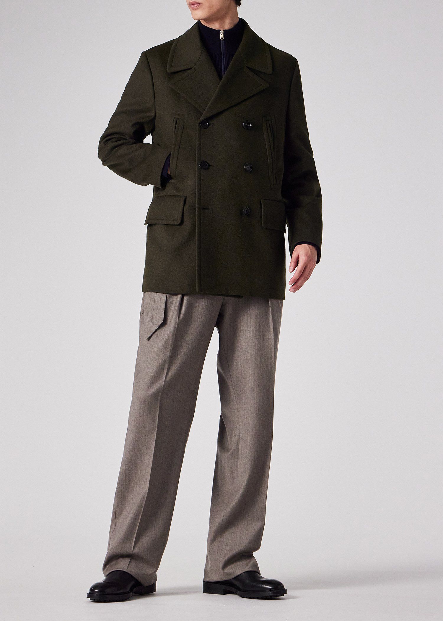 ソフトメルトン ピーコート（ダークグリーン） ｜ポール・スミス
