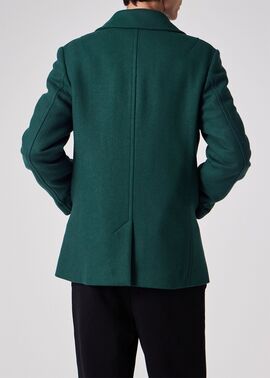 ブラッシュドメルトンツイル ピーコート（ブルーグリーン） ｜ポール