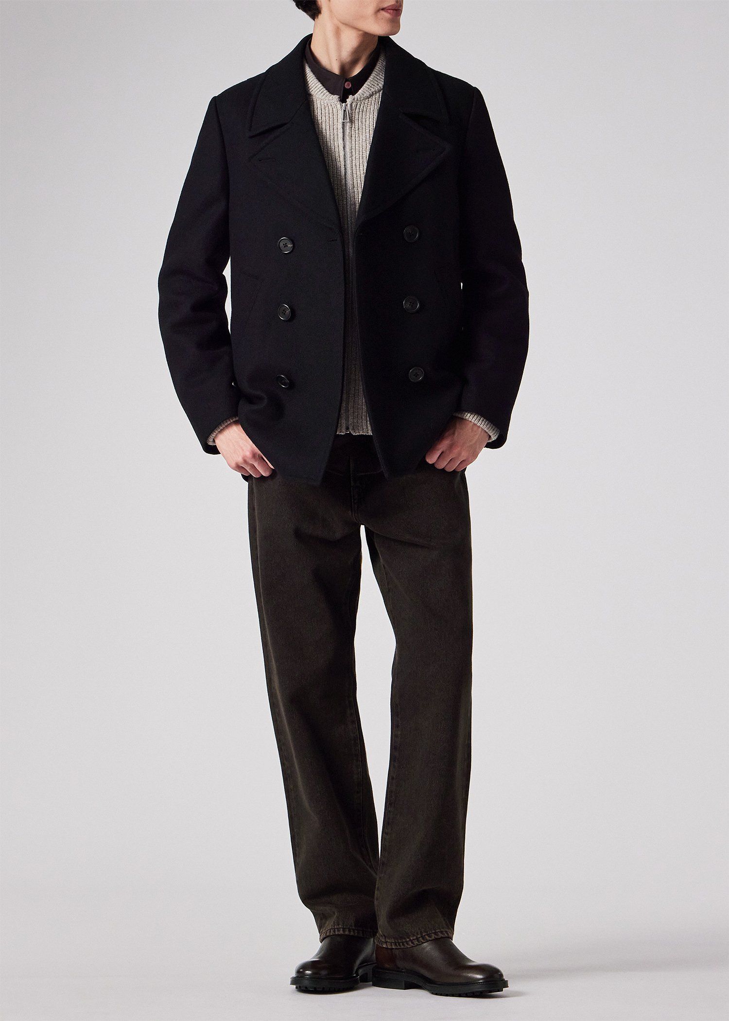 ブラッシュドメルトンツイル ピーコート