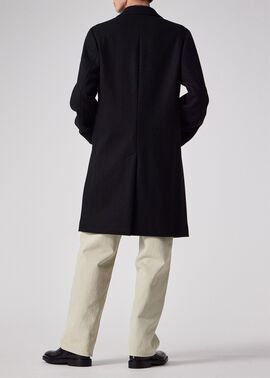 ブラッシュドメルトンツイル チェスターコート（ブラック） ｜ポール