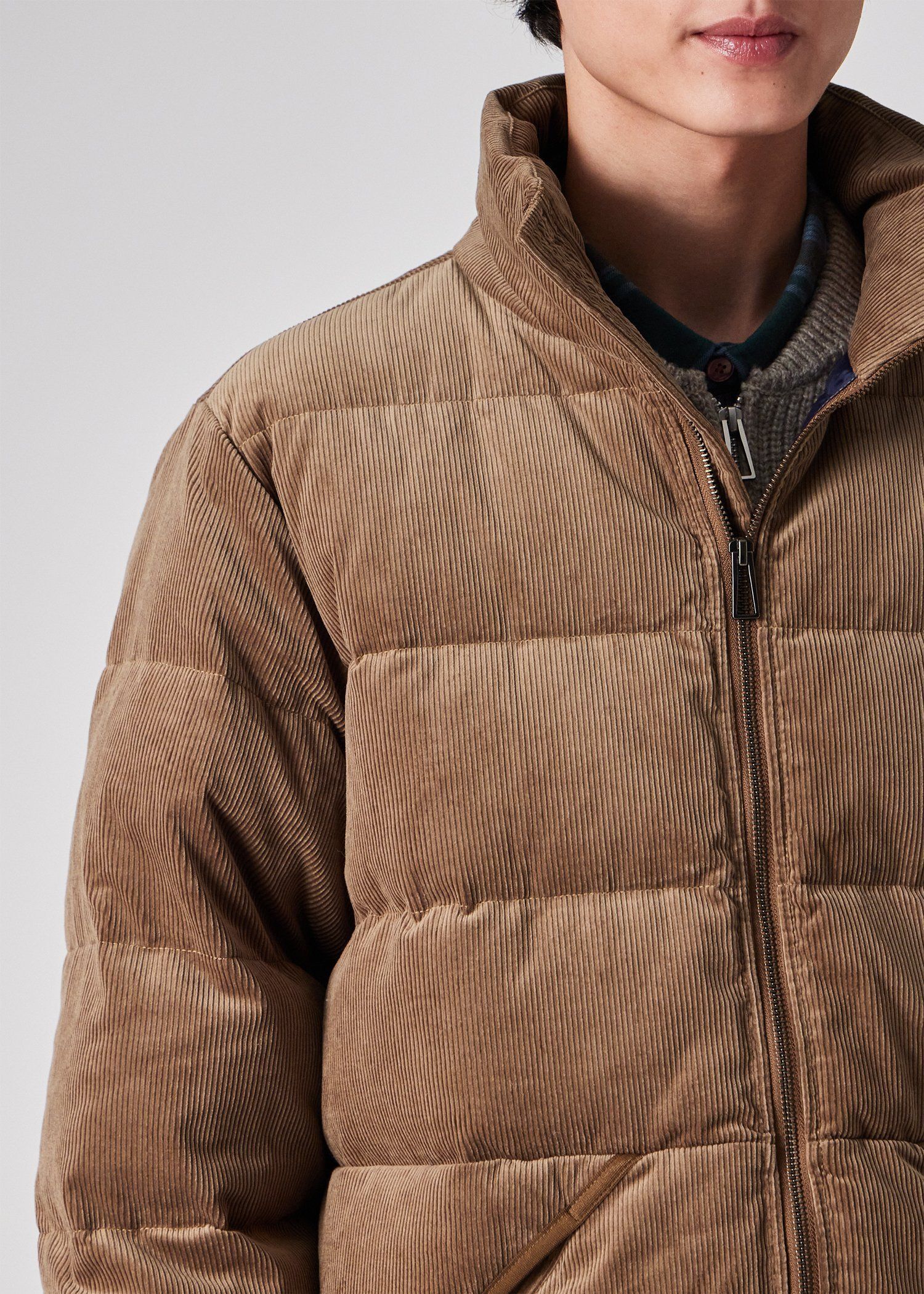 ナローウェールコーデュロイ ダウンジャケット