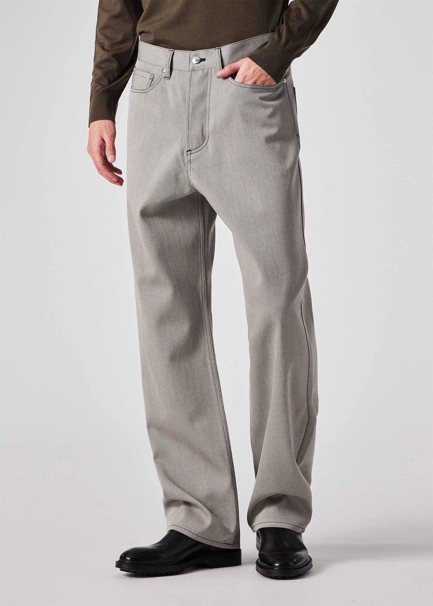 ウールコットンツイル 5ポケットパンツ