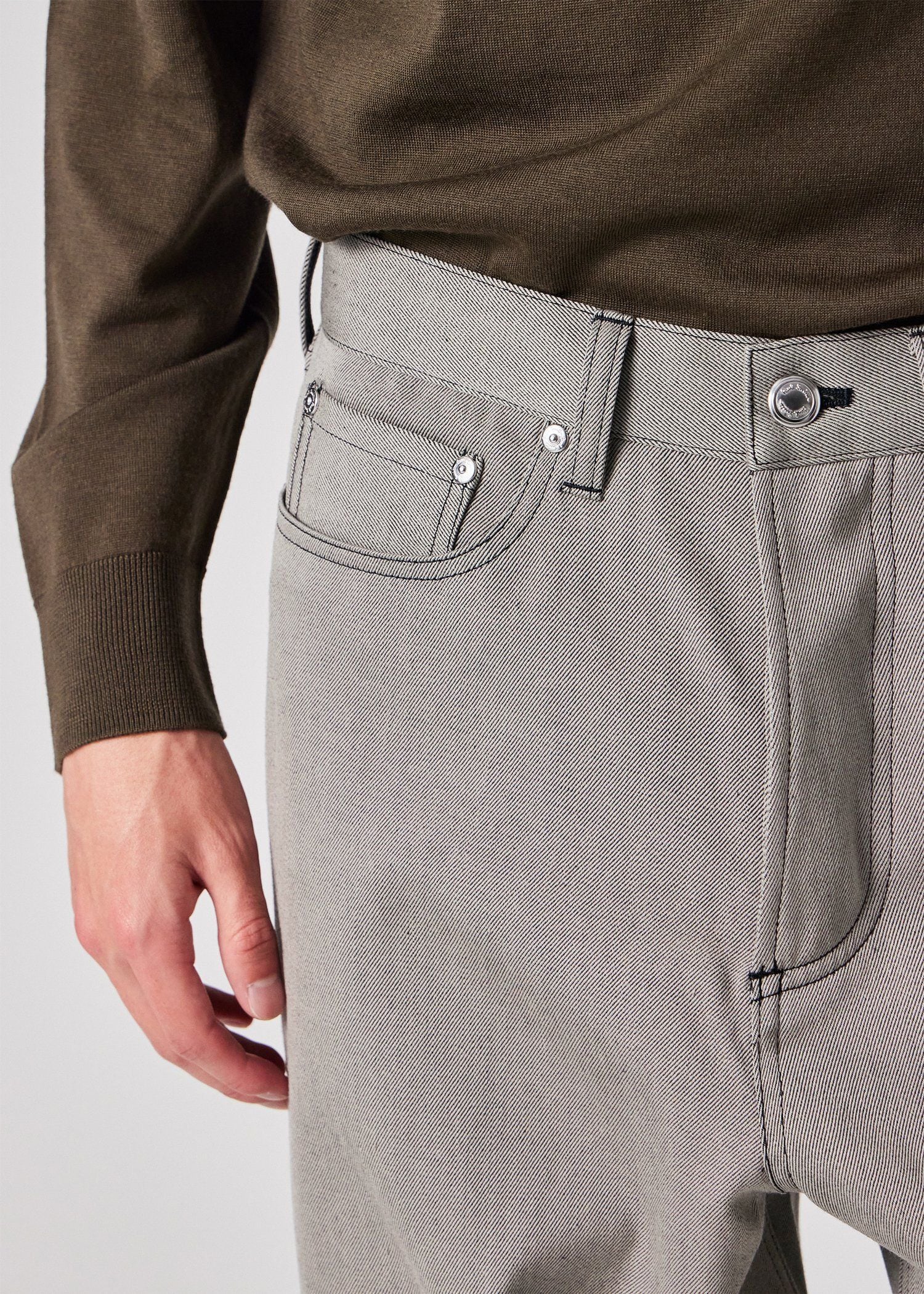ウールコットンツイル 5ポケットパンツ