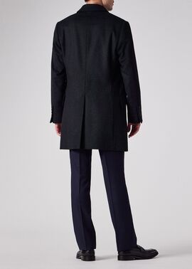 【美品】ポールスミス チェスターコート ヘリンボーン カシミヤ Lサイズ 鳥 Paul Smith ポールスミス チェスターコート ロングコート ヘリンボーン