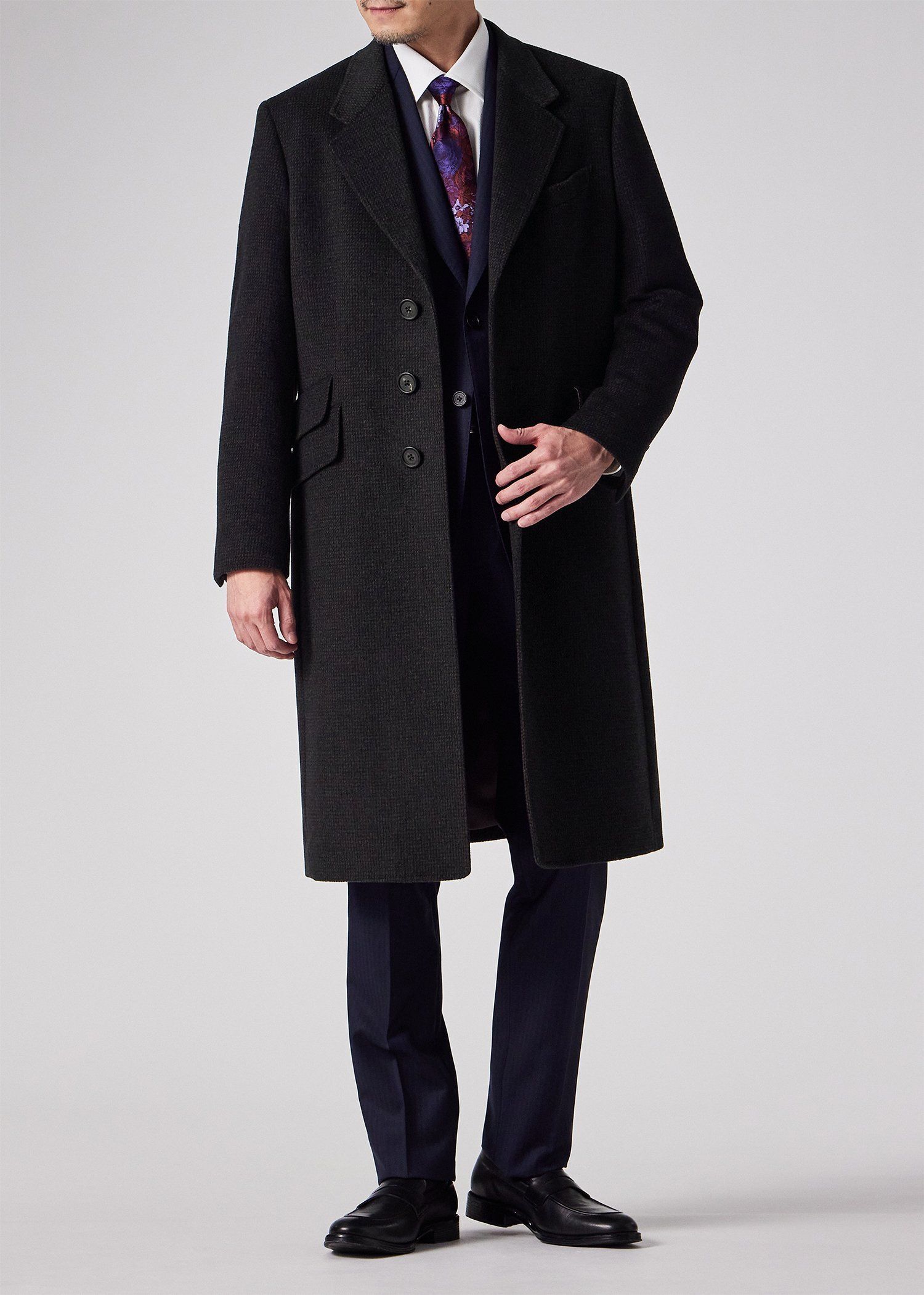 マイクロパターンカシミヤ チェスターコート ｜ポール・スミス