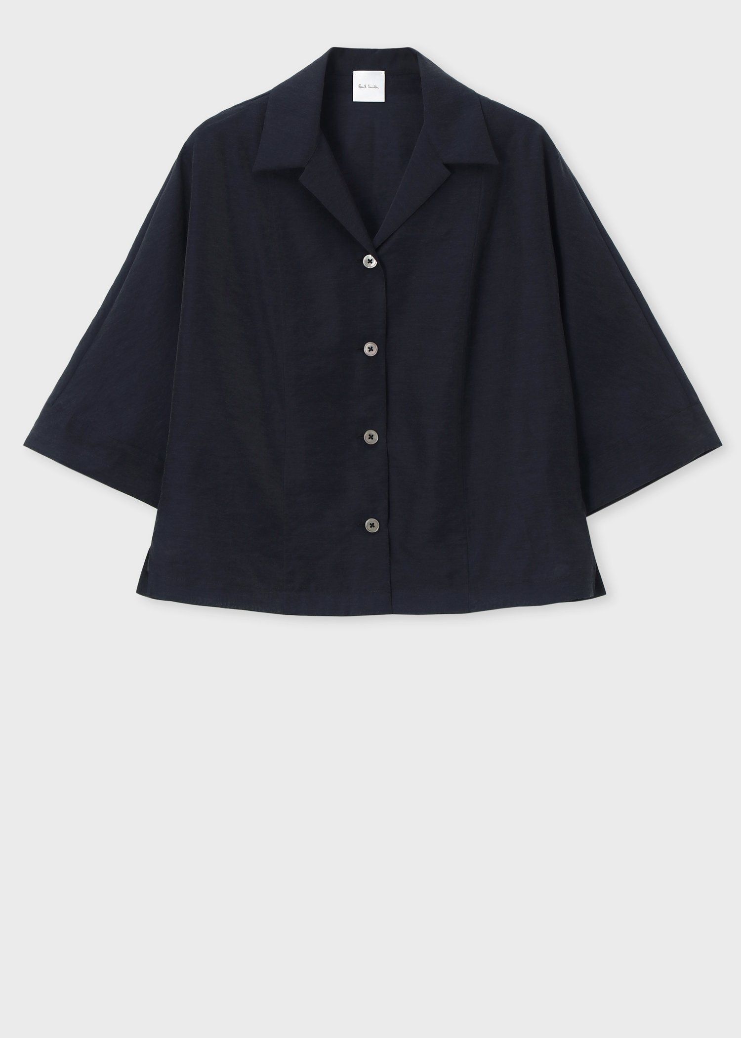 ウィメンズ オープンカラー シアーシャツ