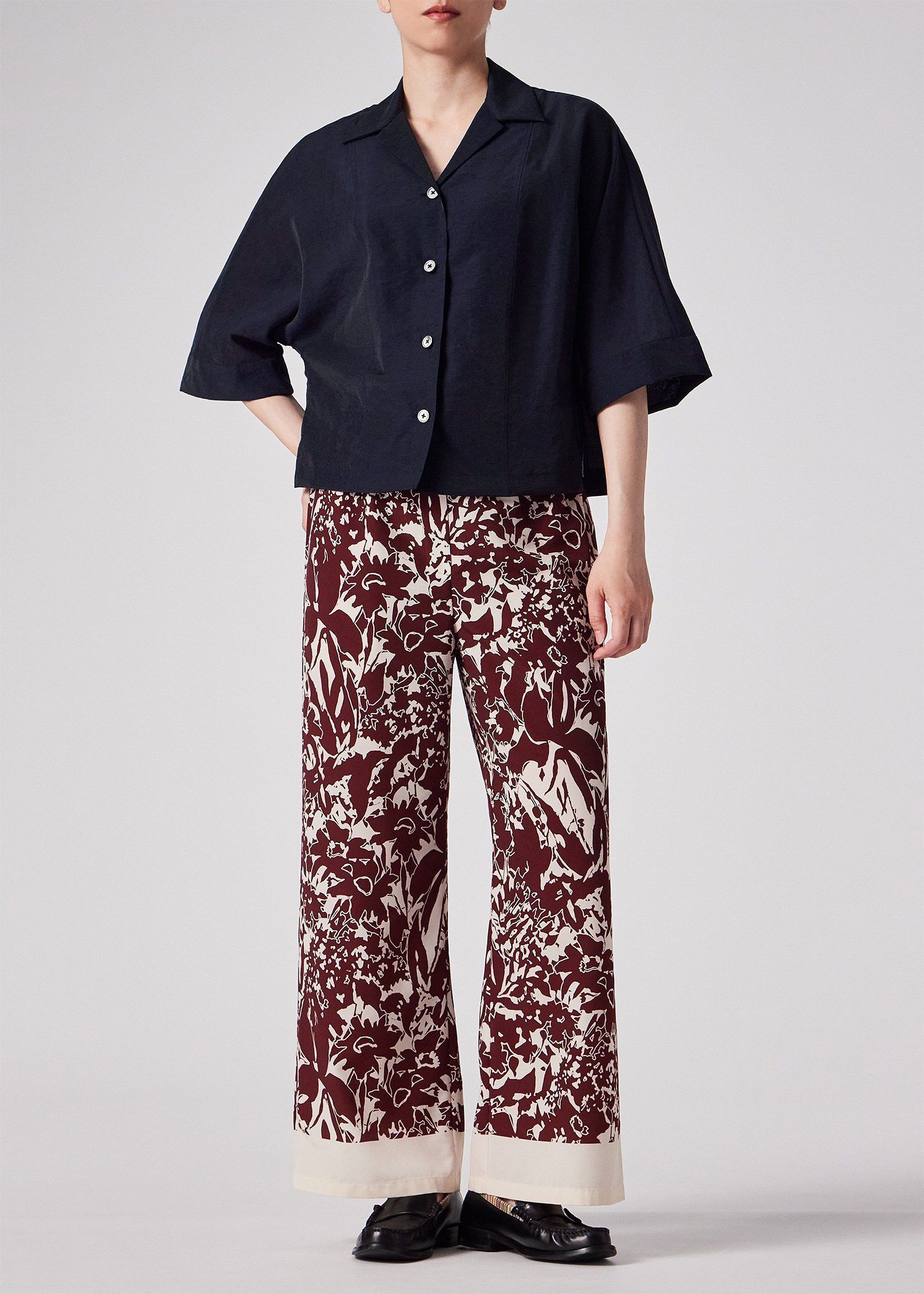 ウィメンズ オープンカラー シアーシャツ